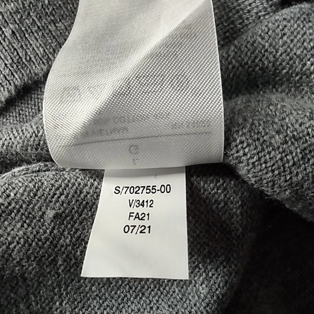 Banana Republic Sweater Mens Large Norm Core Gray Quarter Zip Mock Neck Pullover